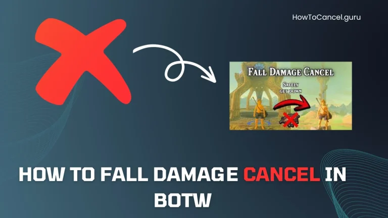 How to Fall Damage Cancel in BOTW